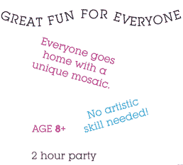 great fun for everyone age 8 plus 2 hour party